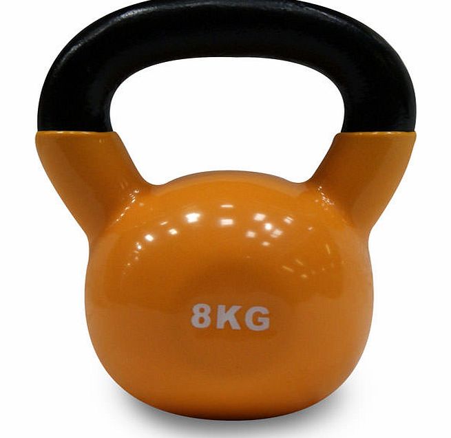 Body Power 8kg Vinyl Coated Kettle Bell (x1)