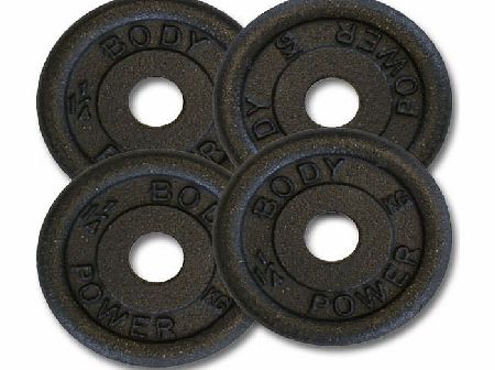Body Power Cast Iron STANDARD Discs 1.25kg (x4)