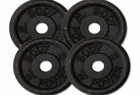 Body Power Cast Iron STANDARD Discs 2.5kg (x4)