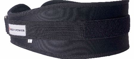 Body Power Nylon Curved Weightlifting Belt (Medium)