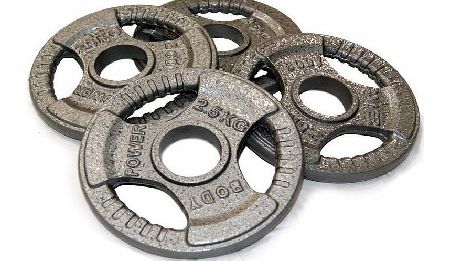 Body Power TRI-GRIP Cast Iron Olympic Discs - 2.5Kg (x4)