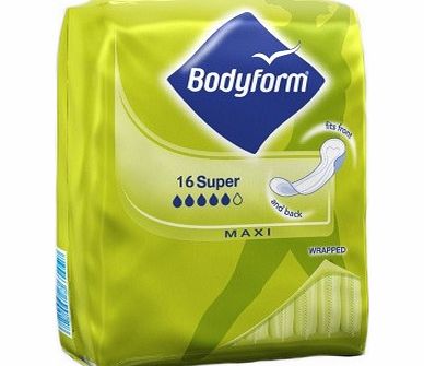 Bodyform Maxi Super No Wings Sanitary Towels (16)