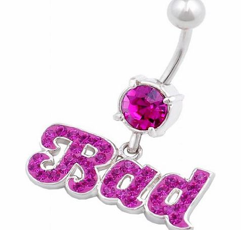 bodyjewelry Bad dangle navel belly button ring bar stud 14g cute stainless steel body piercing jewellery EAMU