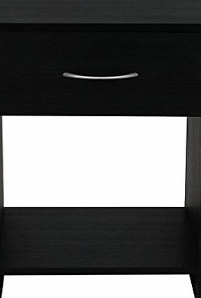 Boldon Budget 1 Drawer Bedside Cabinet - Black