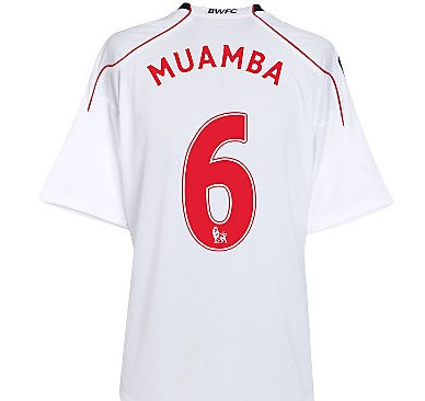 Reebok 2010-11 Bolton Wanderers Home Shirt (Muamba 6)