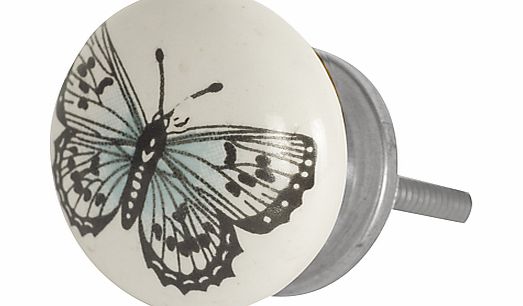Bombay Duck Butterfly Ceramic Cupboard Knob,