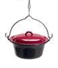 bon-fire Stew Pots: 8 litres - Black and Red