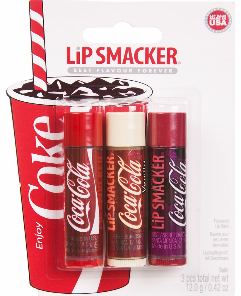 Bonne Bell Lip Smacker Cherry, Vanilla and Coca-Cola Trio