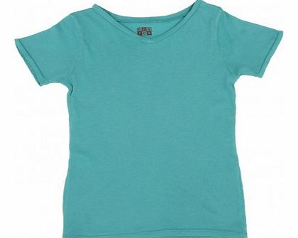 Bonton V-neck T-shirt Turquoise `4 years