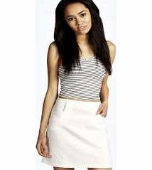 boohoo A Line Pocket Front Skirt - ivory azz09828