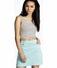 boohoo A Line Pocket Front Skirt - mint azz09828
