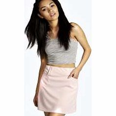boohoo A Line Pocket Front Skirt - pink azz09828
