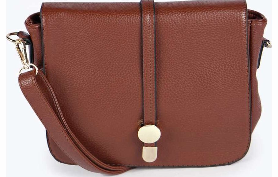 boohoo Aimee Strap Around Saddle Cross Body Bag - brown