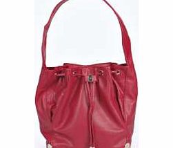 boohoo Aisha Duffle Bucket Bag - red azz22513