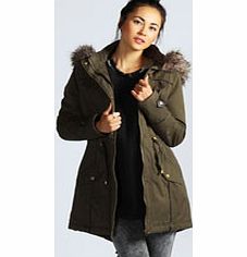 Alia Parka With Chunky Faux Fur Trim Hood -