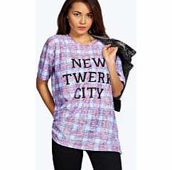 boohoo Alice New Twerk Slogan Tee - multi azz19929
