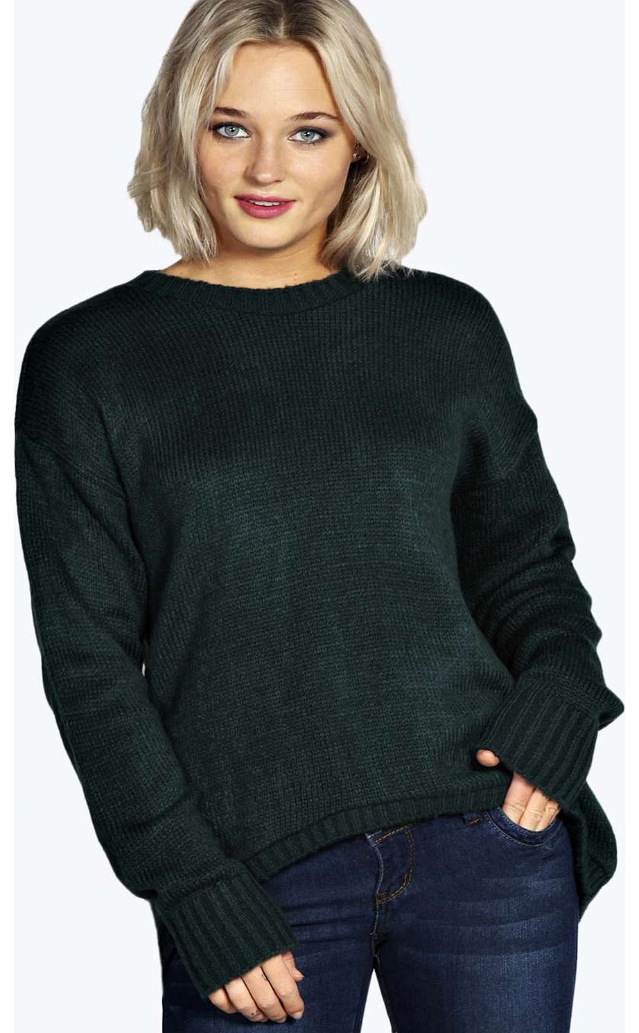 Alice Oversized Soft Knit Jumper - bottle azz16662