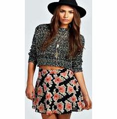 boohoo Allie Floral Print Chiffon Skirt - multi azz25865