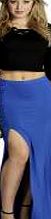 boohoo Amelia Ruched Top Jersey Maxi Skirt - cobalt