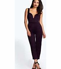 Anabelle Plunge Neck Skinny Leg Jumpsuit -