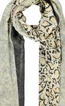 boohoo Animal Border Lightweight Scarf - peach azz04379