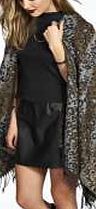 boohoo Animal Print Cape - brown azz13412