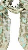 boohoo Animal Spot Lightweight Scarf - green azz07543