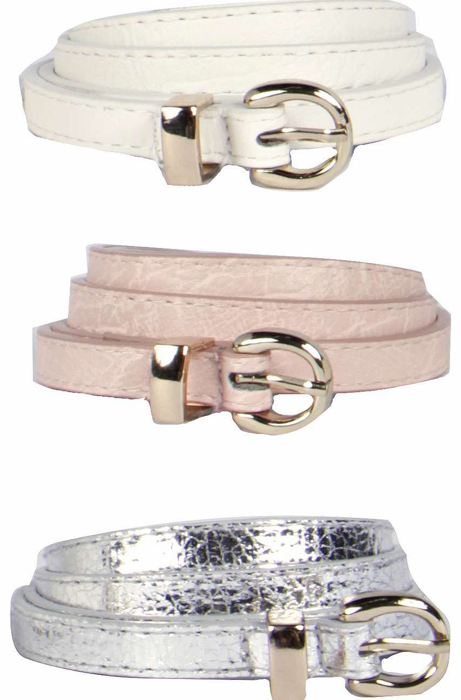 boohoo Anna 3 Pack Skinny Belts - multi azz18863