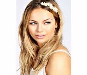 boohoo Annie Pearl Floral Headband - white azz23219