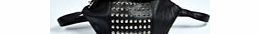 boohoo Annie Studded Panel Bum Bag - black azz33023