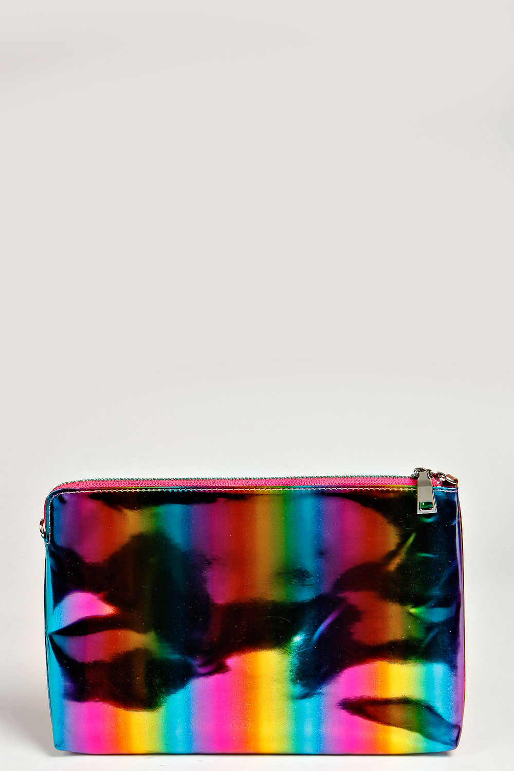 boohoo Anya Hologram Portfolio Clutch Bag -