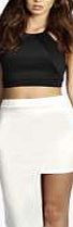 boohoo Asymmetric Midi Skirt - ivory azz10828