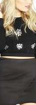 boohoo Asymmetric Wrap Mini Skirt - black azz17660