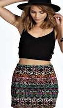 boohoo Aztec Mini Skirt - multi azz04900