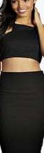 boohoo Bandage Midi Skirt - black azz05539
