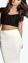 boohoo Bandage Midi Skirt - ivory azz05543