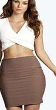 boohoo Bandage Mini Skirt - mocha azz05538