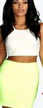 boohoo Bandage Mini Skirt - neon-yellow azz05537