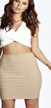 boohoo Bandage Mini Skirt - stone azz05538