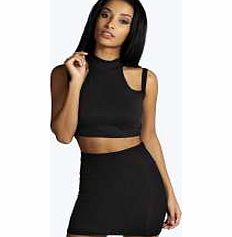 boohoo Basic Bodycon Mini Skirt - black azz12800
