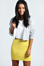 boohoo Basic Bodycon Mini Skirt - yellow azz34497