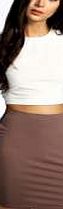 boohoo Basic Jersey Mini Skirt - taupe azz07586