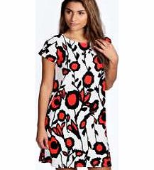 boohoo Becki Neon Shift Dress - cream azz23572