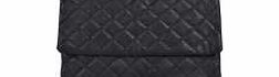 boohoo Bella Quilted Oversized PU Clutch - black azz24883