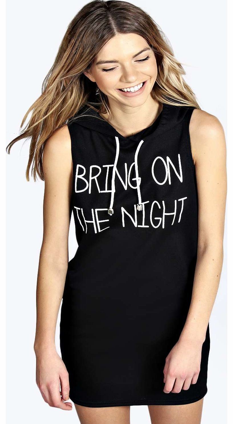 boohoo Beth Bring on the Night Hooded Lounge Sweat