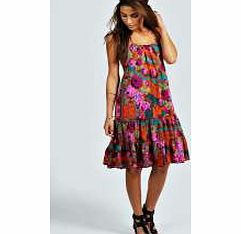 Blair Floral Halterneck Drop Waist Sundress -