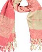boohoo Boucle Check Scarf - pink azz13757