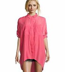 boohoo Boutique Cerys Baggy 3/4 Sleeve Shirt Dress -