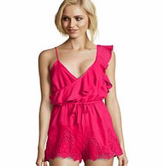 boohoo Boutique Lizbeth Embroidered Playsuit -