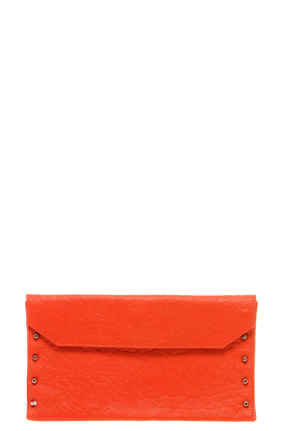 boohoo Boutique Tilly Leather Stud Clutch Bag -